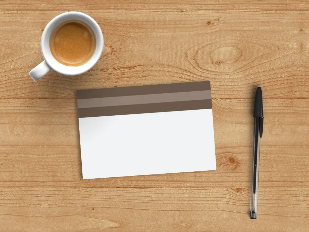 Flat Note Card Back View