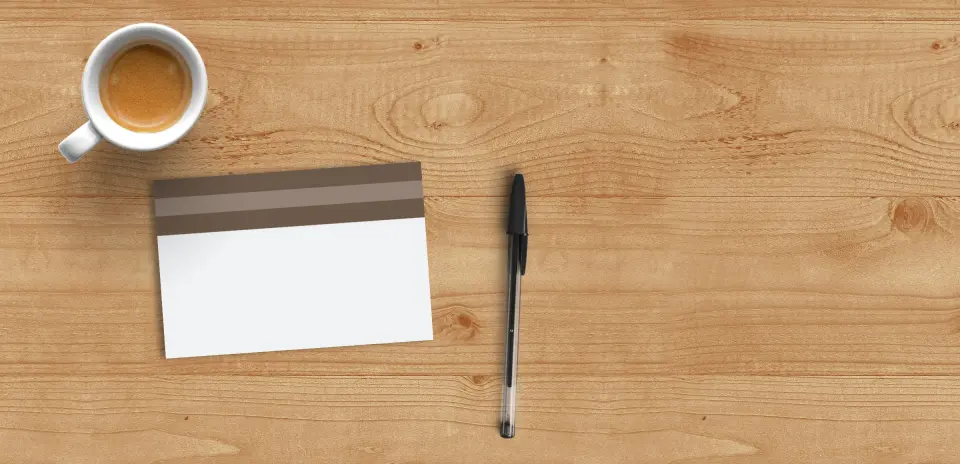 Flat Note Card Back View