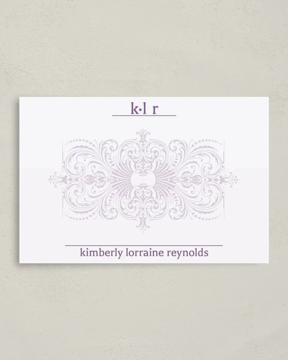 This is a 4" x 6" Business Note Card called Supreme Elegance printed in full color on Premium Smooth paper