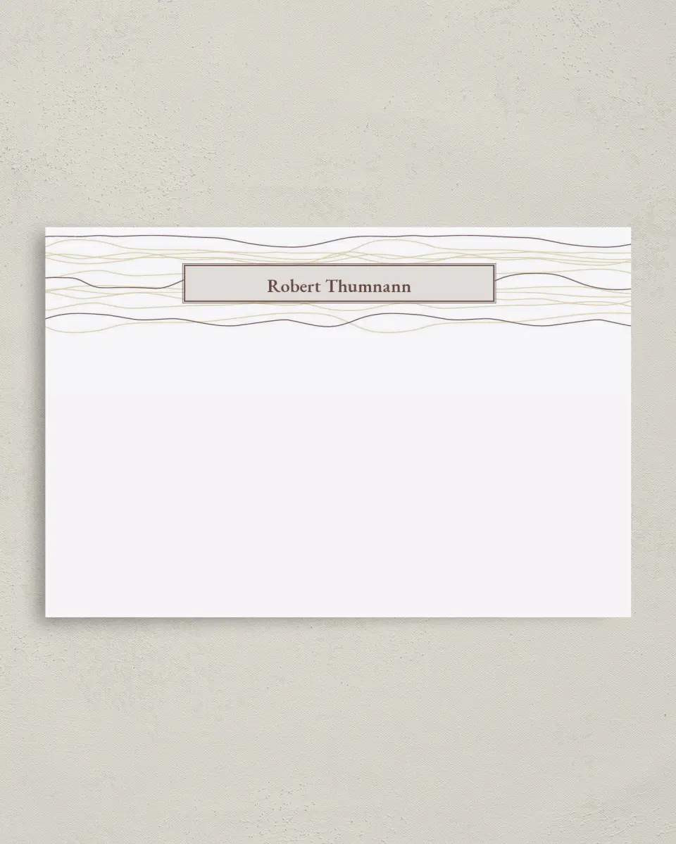 This is a 4" x 6" Business Note Card called Signature Wood Grain printed in full color on Premium Smooth paper