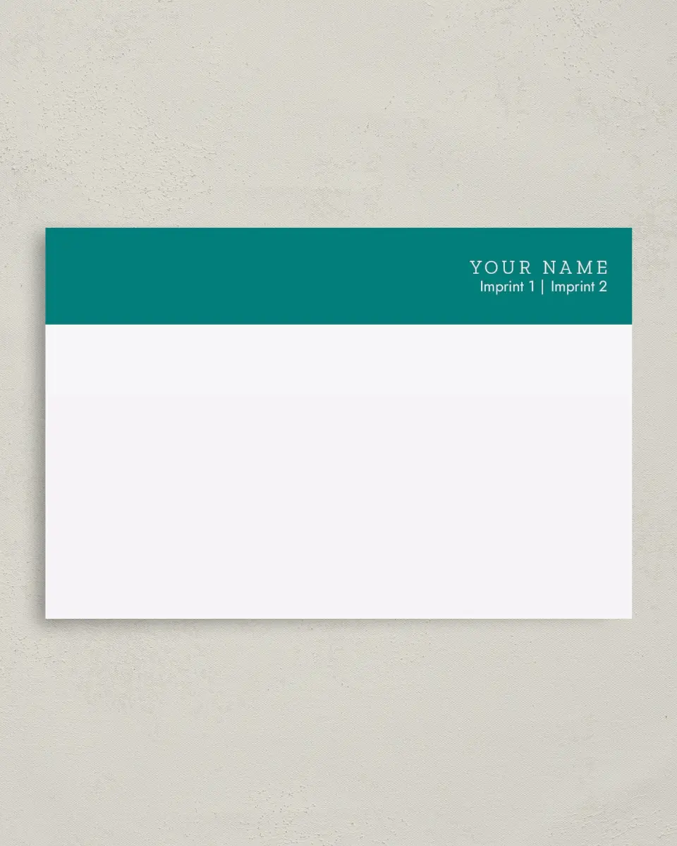 This is a 4" x 6" Business Note Card called Modern Simplicity printed in full color on Premium Smooth paper