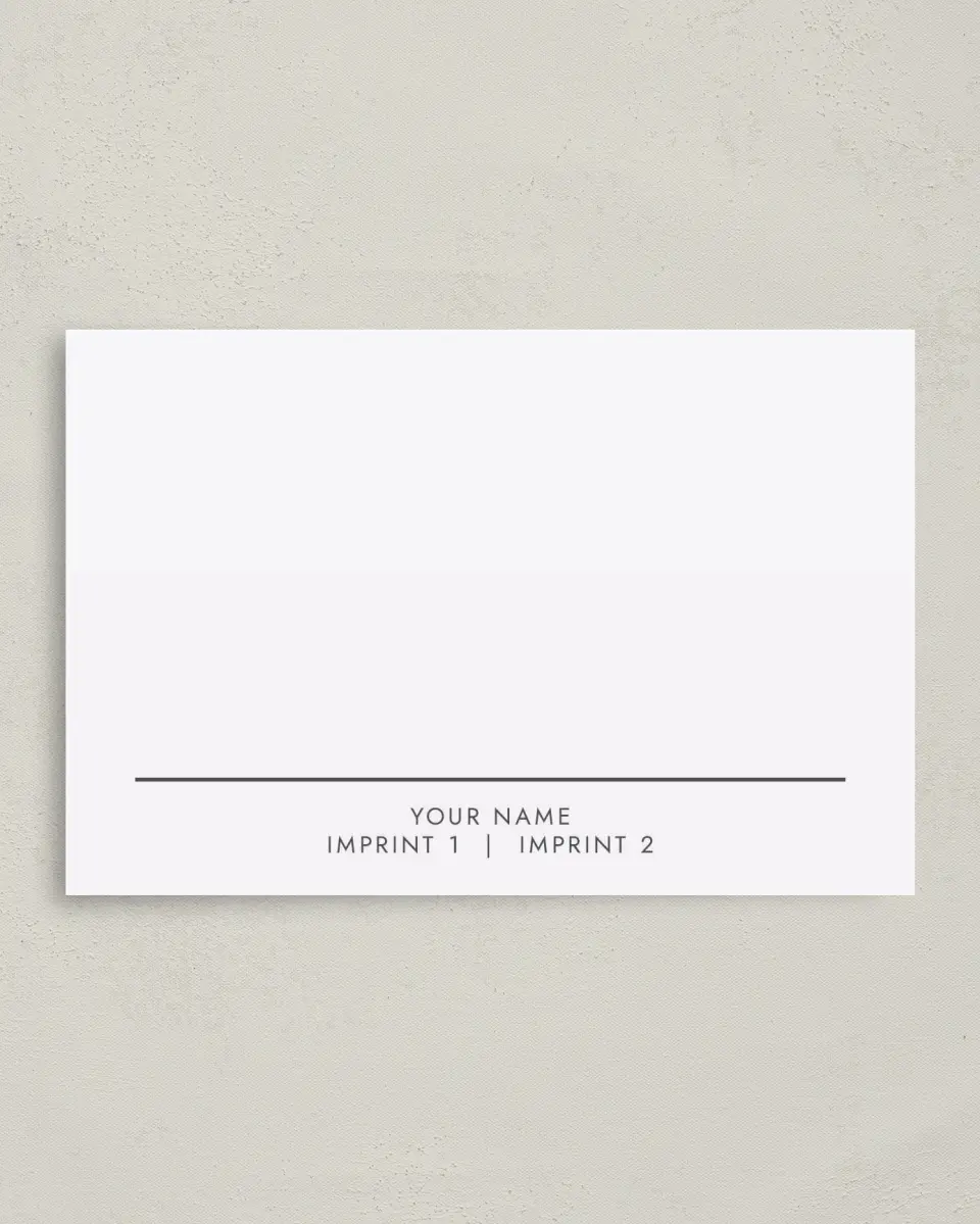 This is a 4" x 6" Business Note Card called Boldly Simple printed in full color on Premium Smooth paper