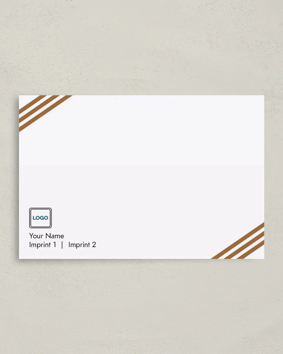 This is a 4" x 6" Business Note Card called Modern Intersection printed in full color on Premium Smooth paper