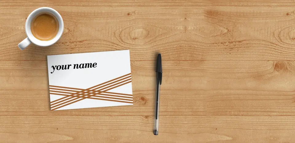 Flat Note Card Back View