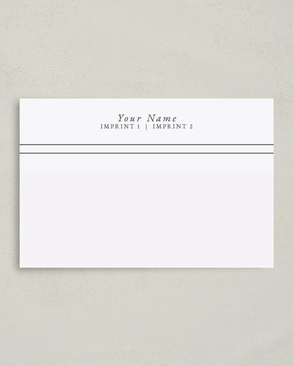 This is a 4" x 6" Business Note Card called Perfectly Parallel printed in full color on Premium Smooth paper
