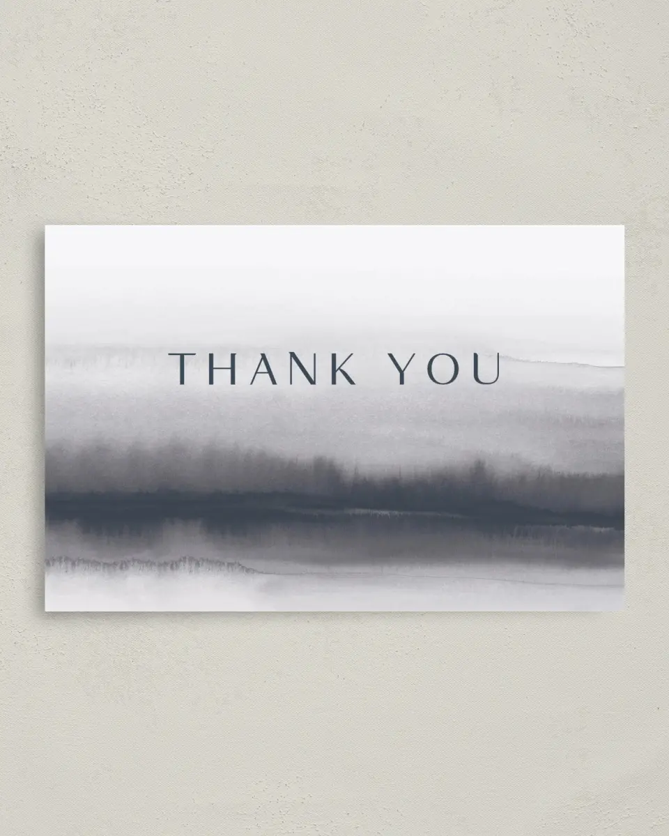 This is a 4" x 6" Personal Stationery called Zen Thank Yous printed in full color on Premium Smooth paper