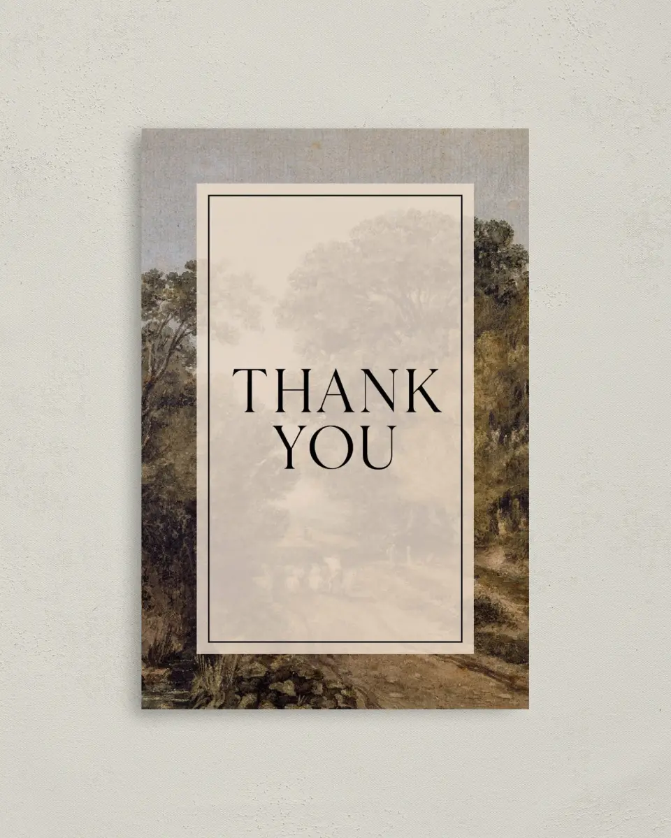 This is a 4" x 6" Personal Stationery called Graphic Thank Yous printed in full color on Premium Smooth paper