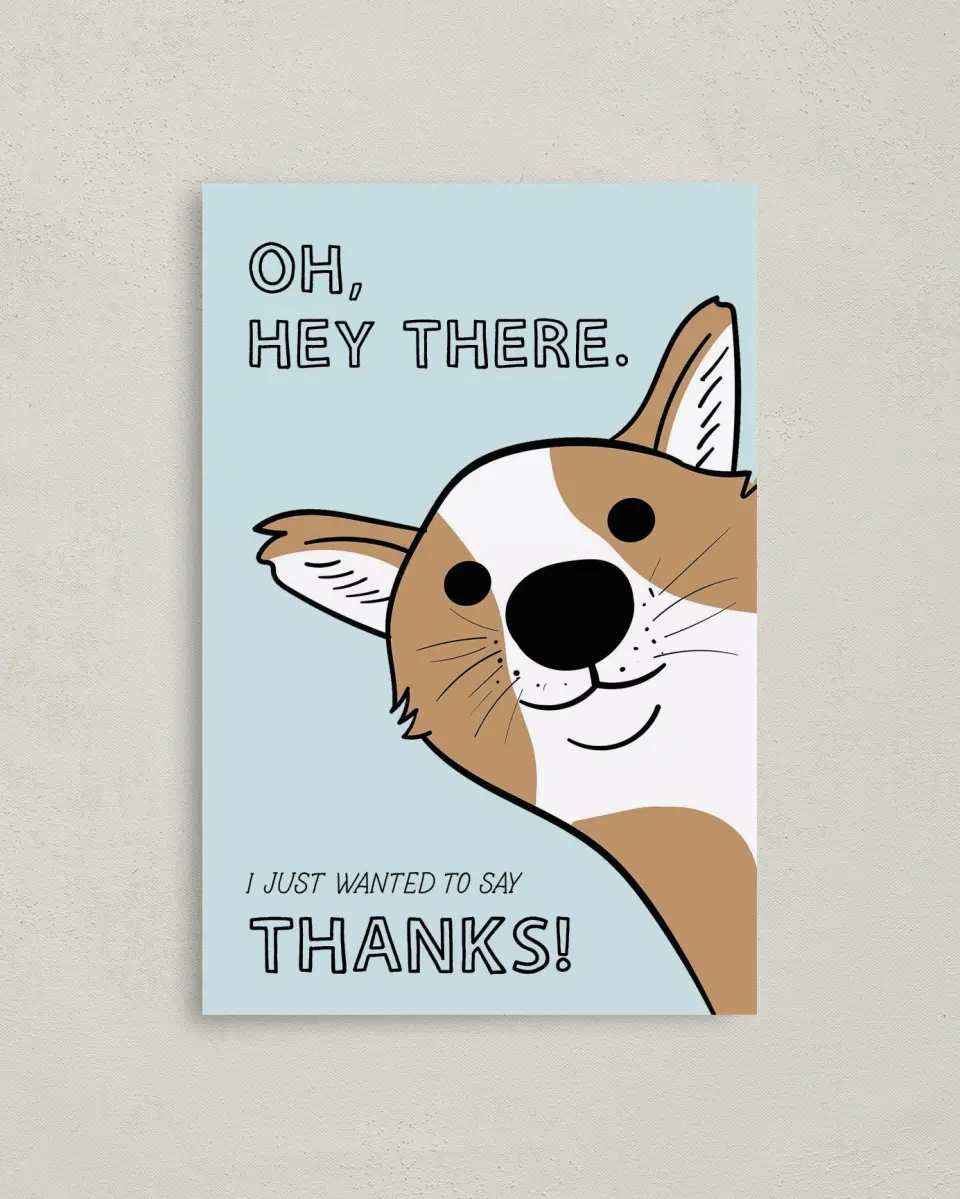 This is a 4" x 6" Personal Stationery called Pawprints of Appreciation printed in full color on Premium Smooth paper