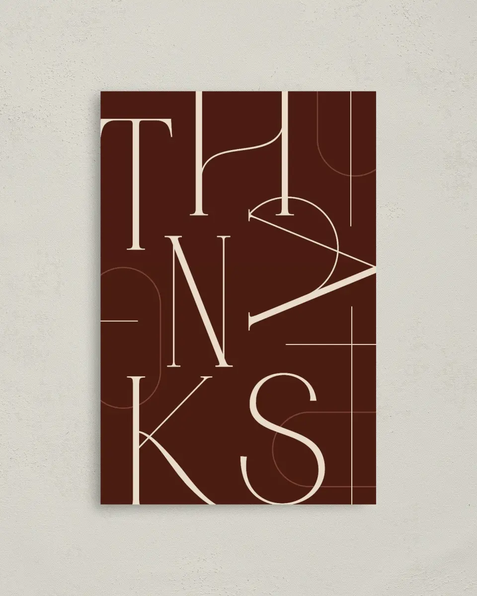 This is a 4" x 6" Personal Stationery called Funky Thanks printed in full color on Premium Smooth paper