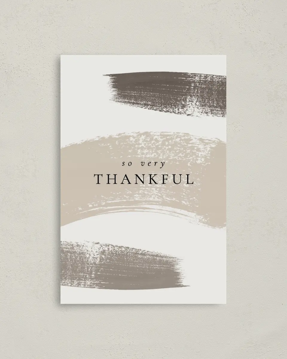 This is a 4" x 6" Personal Stationery called Blissful Brushstrokes printed in full color on Premium Smooth paper