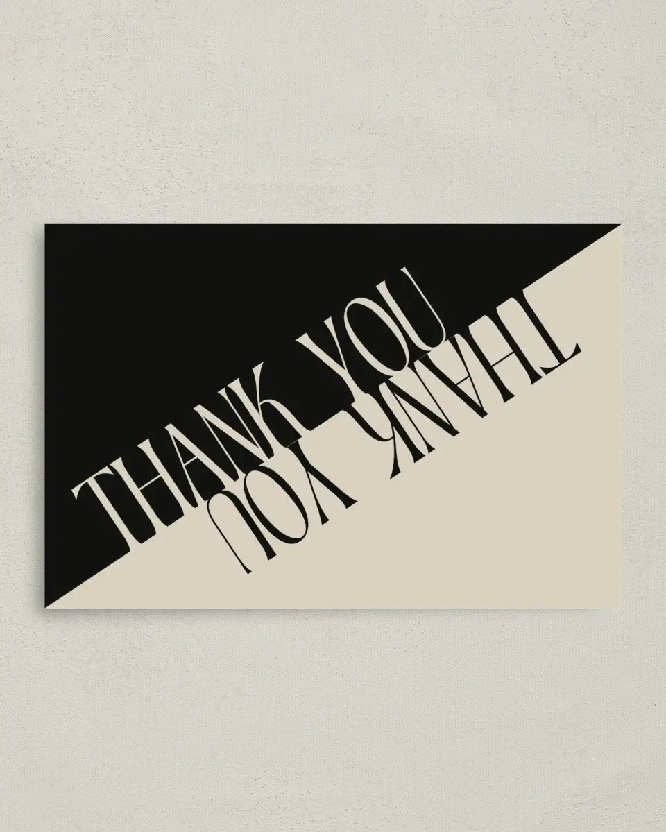 This is a 4" x 6" Personal Stationery called Lettered Gratitude printed in full color on Premium Smooth paper