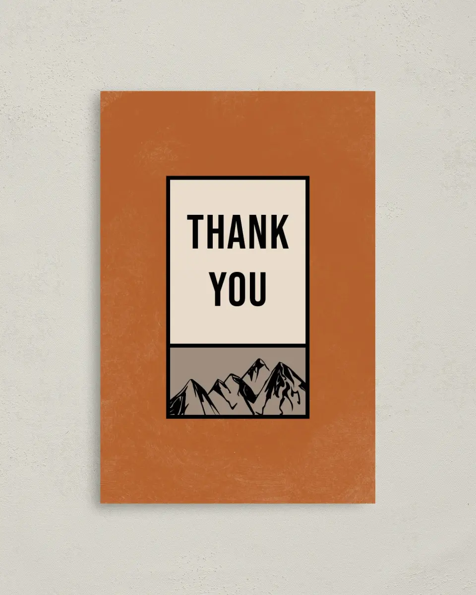This is a 4" x 6" Personal Stationery called Bold Thank Yous printed in full color on Premium Smooth paper
