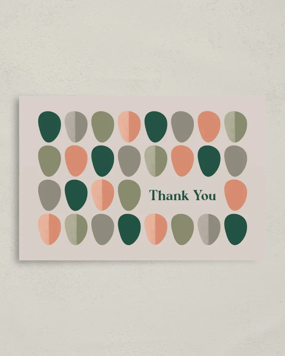 This is a 4" x 6" Personal Stationery called Vibrant Thank Yous printed in full color on Premium Smooth paper