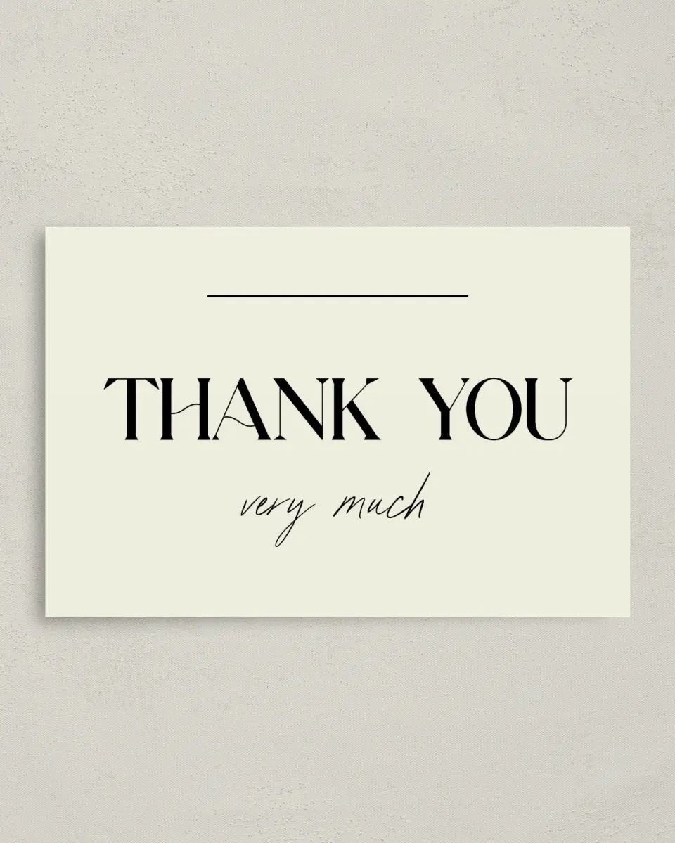 This is a 4" x 6" Personal Stationery called Gratitude Express printed in full color on Premium Smooth paper