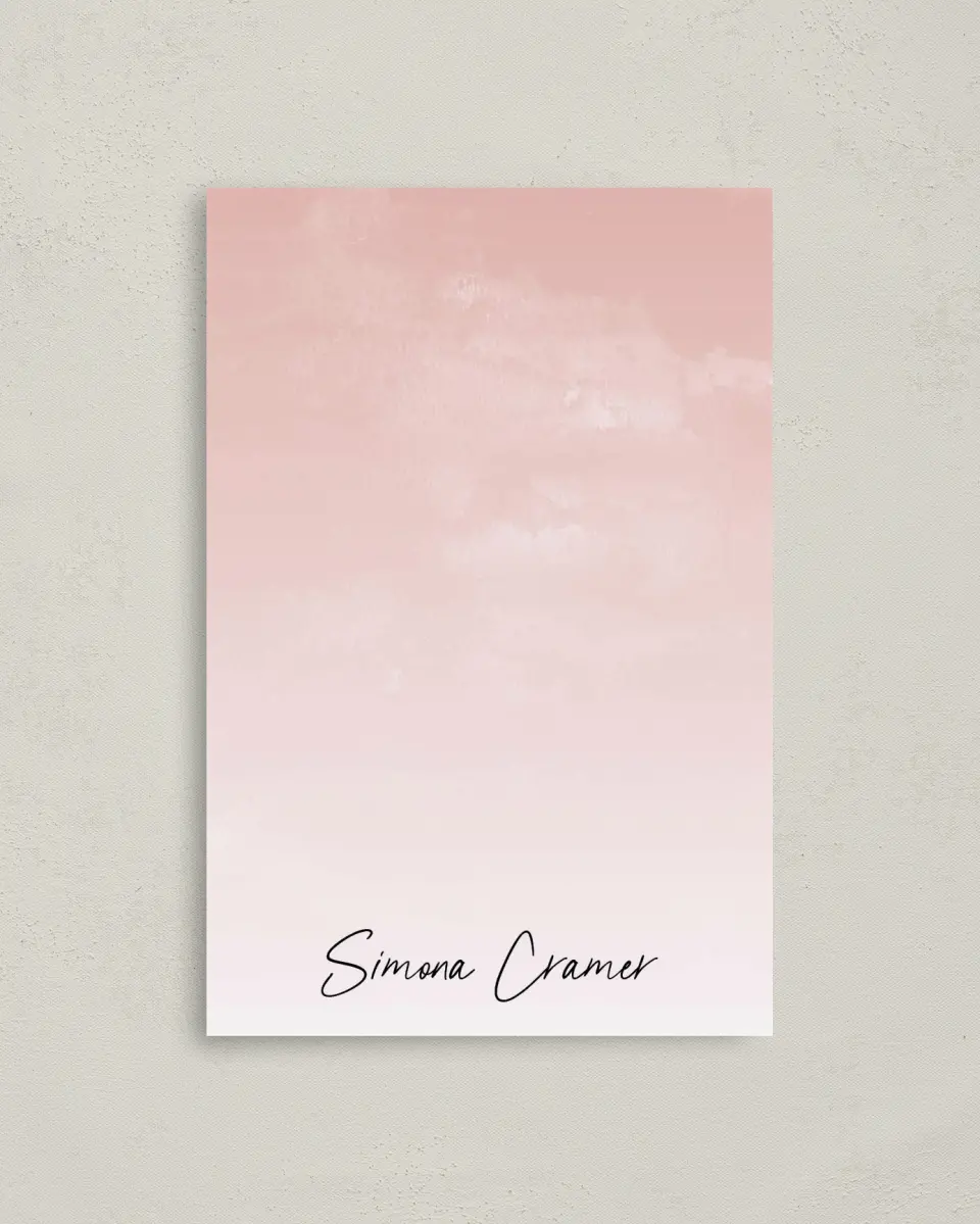 This is a 4" x 6" Personal Stationery called Chic Watercolor printed in full color on Premium Smooth paper