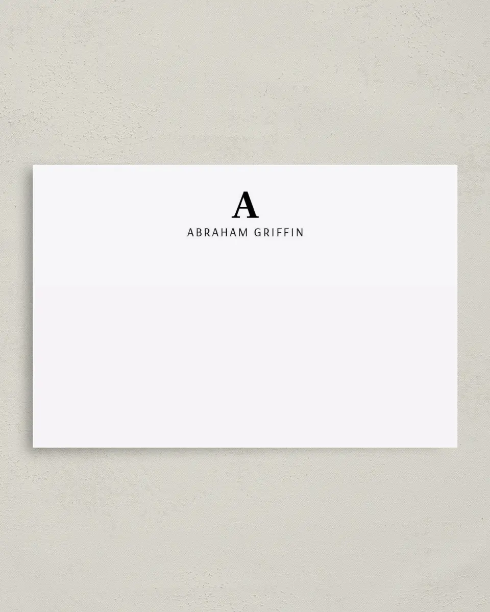 This is a 4" x 6" Personal Stationery called Classic Choice printed in full color on Premium Smooth paper