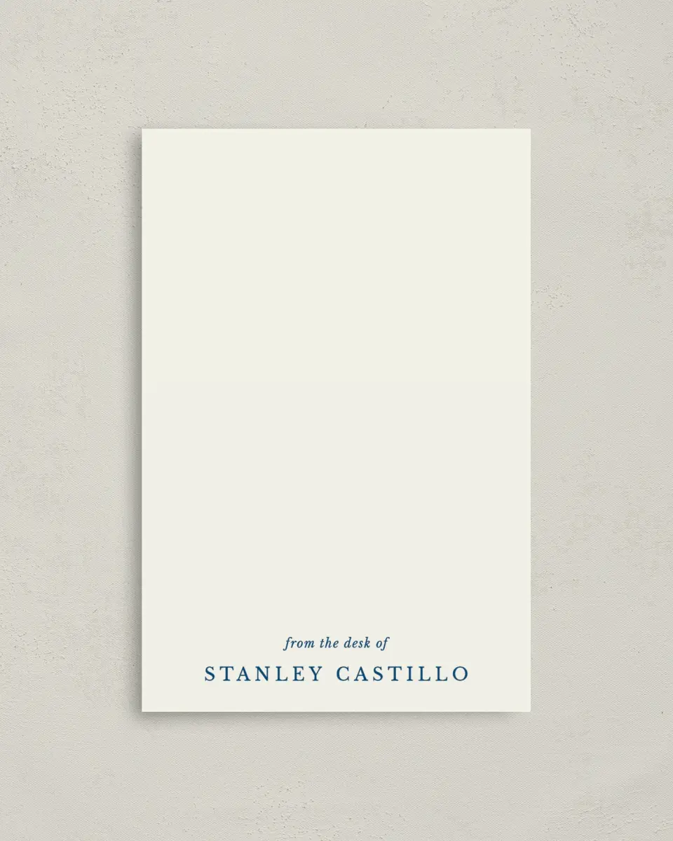 This is a 4" x 6" Personal Stationery called Timeless Tone printed in full color on Premium Smooth paper