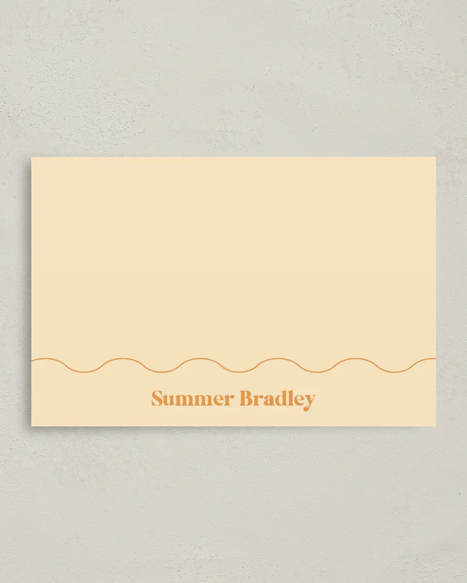 This is a 4" x 6" Personal Stationery called Signature Swirls printed in full color on Premium Smooth paper