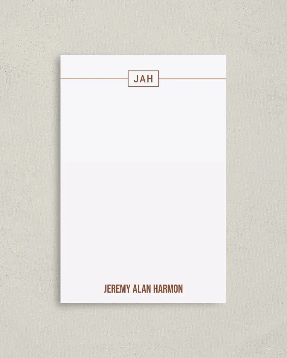 This is a 4" x 6" Personal Stationery called Outside the Box printed in full color on Premium Smooth paper