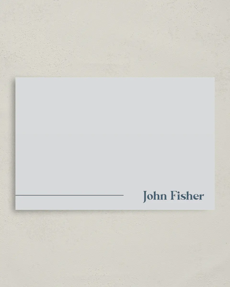 This is a 4" x 6" Personal Stationery called Simply Signed printed in full color on Premium Smooth paper