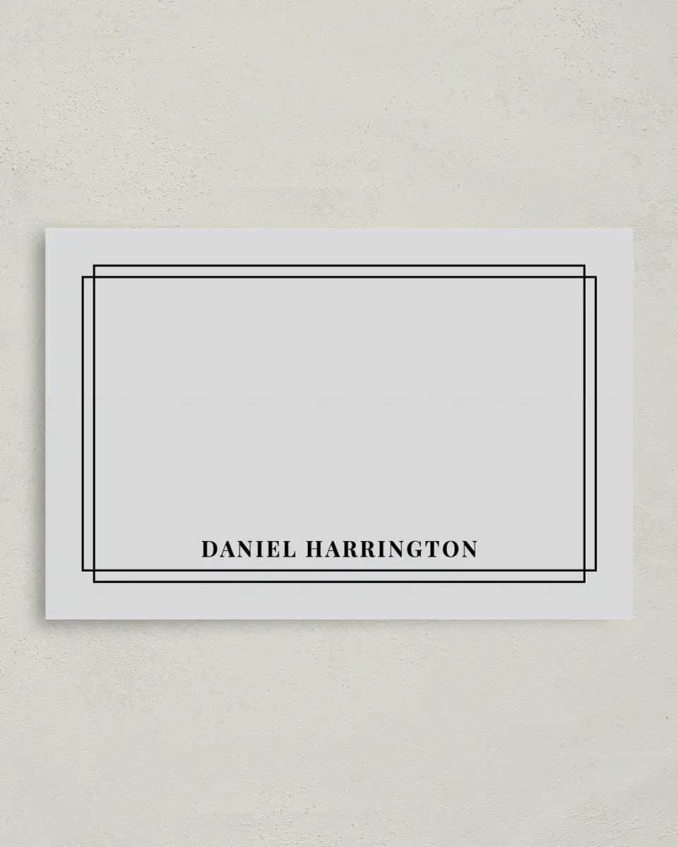 This is a 4" x 6" Personal Stationery called Geometric Border printed in full color on Premium Smooth paper
