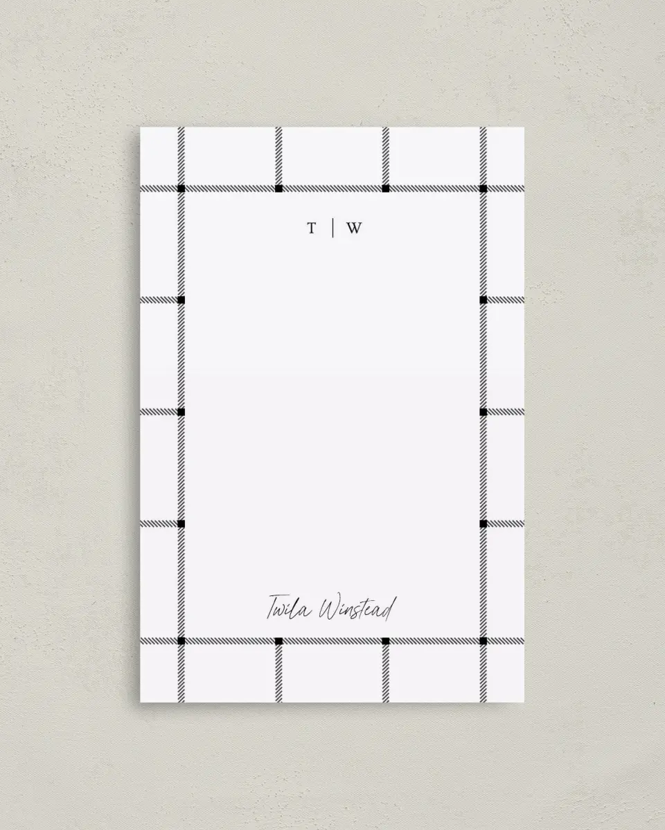 This is a 4" x 6" Personal Stationery called Fresh Farmhouse printed in full color on Premium Smooth paper