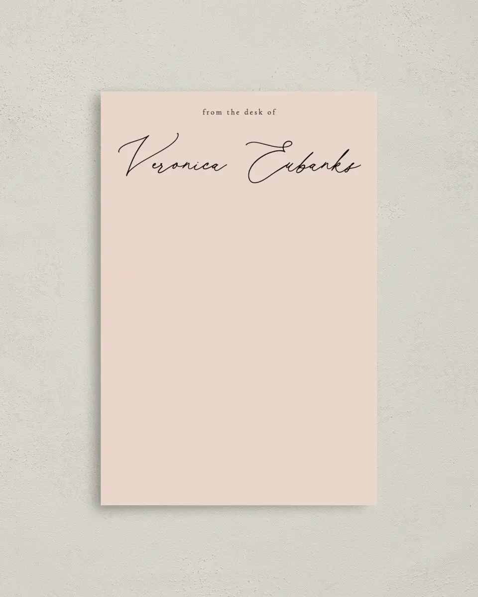 This is a 4" x 6" Personal Stationery called Simply Smooth printed in full color on Premium Smooth paper