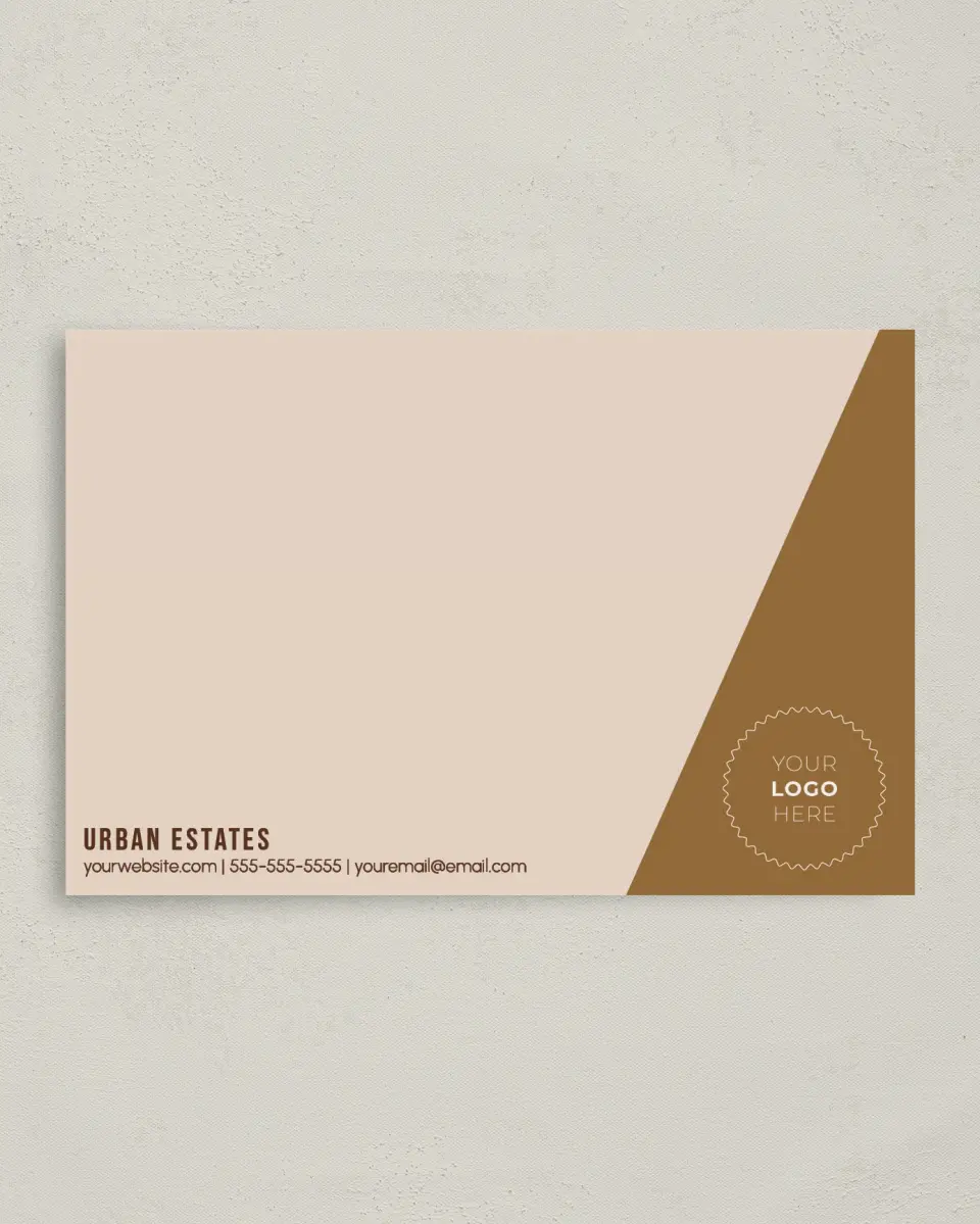 This is a 4" x 6" Business Note Card called Urban Essence printed in full color on Premium Smooth paper