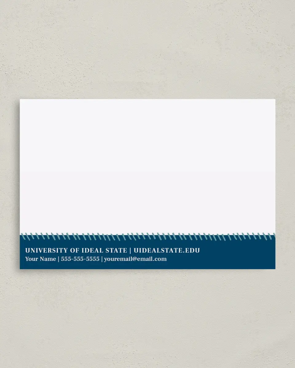 This is a 4" x 6" Business Note Card called Spirited Academics printed in full color on Premium Smooth paper