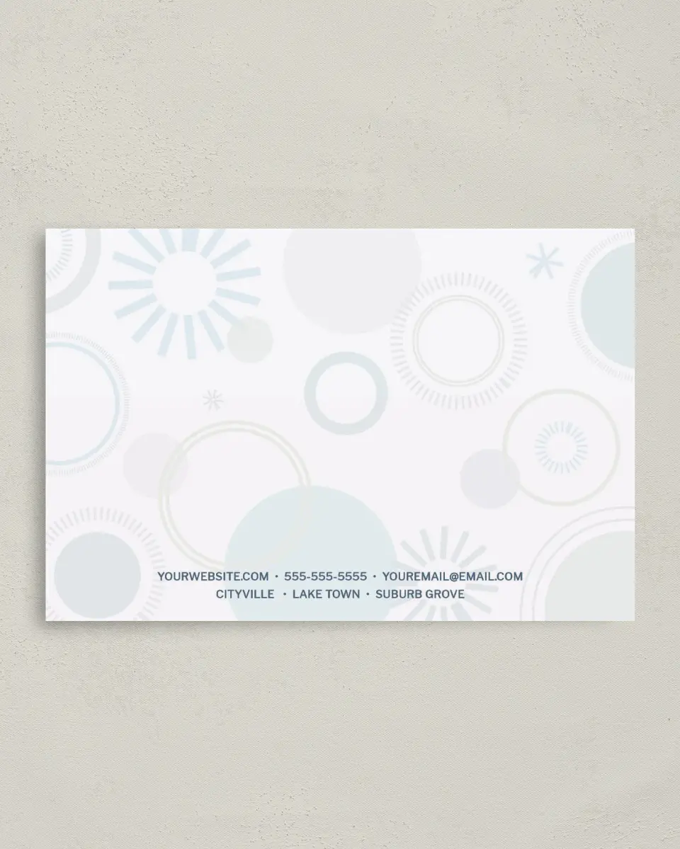This is a 4" x 6" Business Note Card called Popular Spot printed in full color on Premium Smooth paper