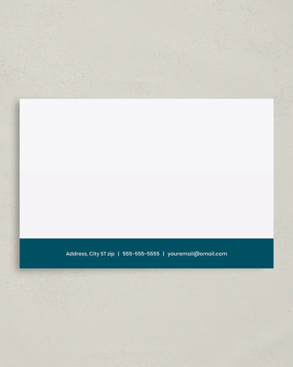 This is a 4" x 6" Business Note Card called Circular Focus printed in full color on Premium Smooth paper