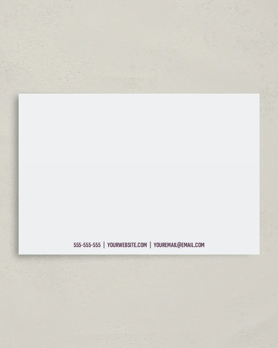 This is a 4" x 6" Business Note Card called Sharp Structure printed in full color on Premium Smooth paper