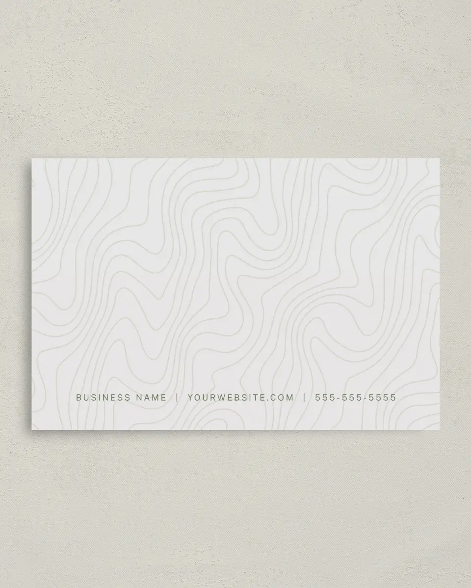 This is a 4" x 6" Business Note Card called Contoured Connection printed in full color on Premium Smooth paper