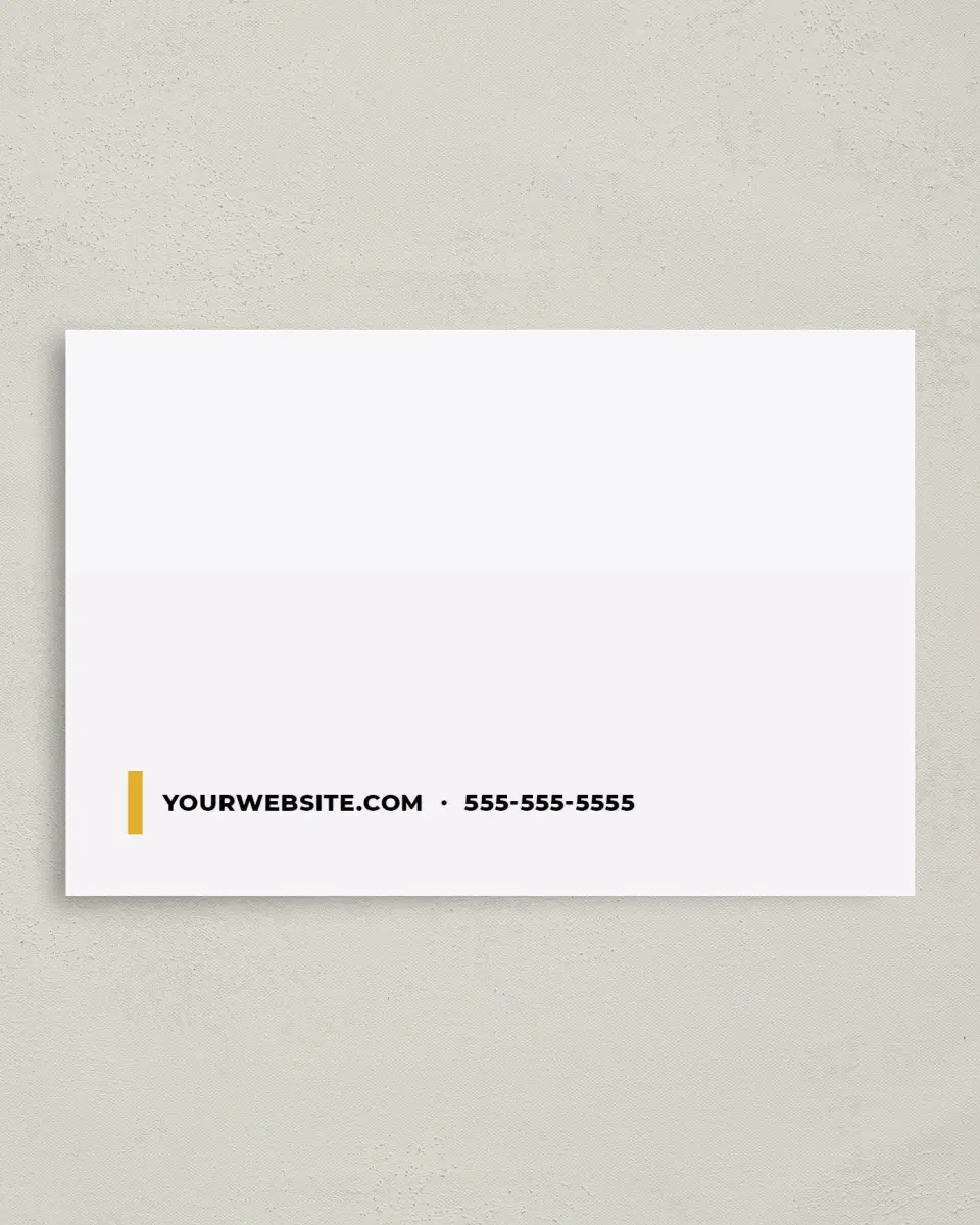 This is a 4" x 6" Business Note Card called Bold Framework printed in full color on Premium Smooth paper