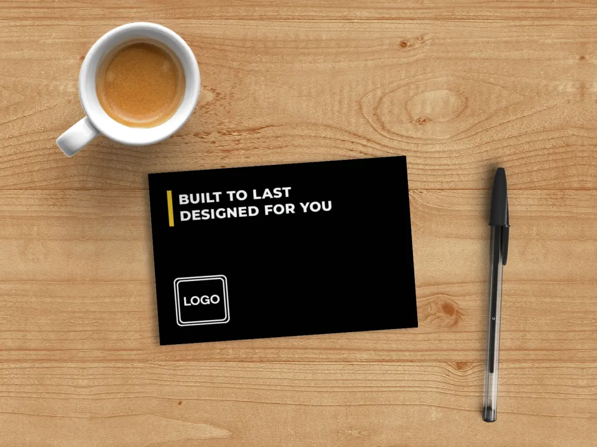 Flat Note Card Back View