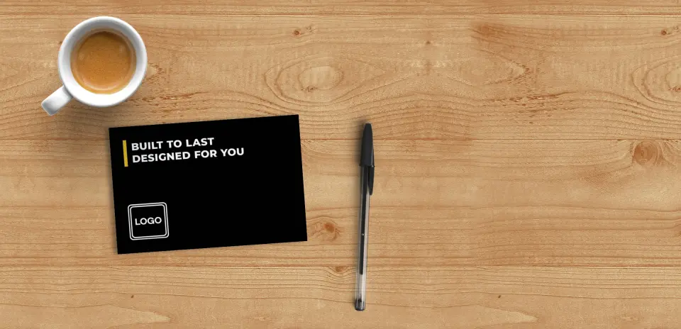 Flat Note Card Back View