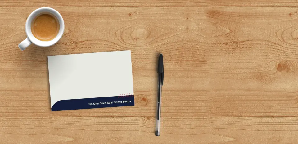 Flat Note Card Back View