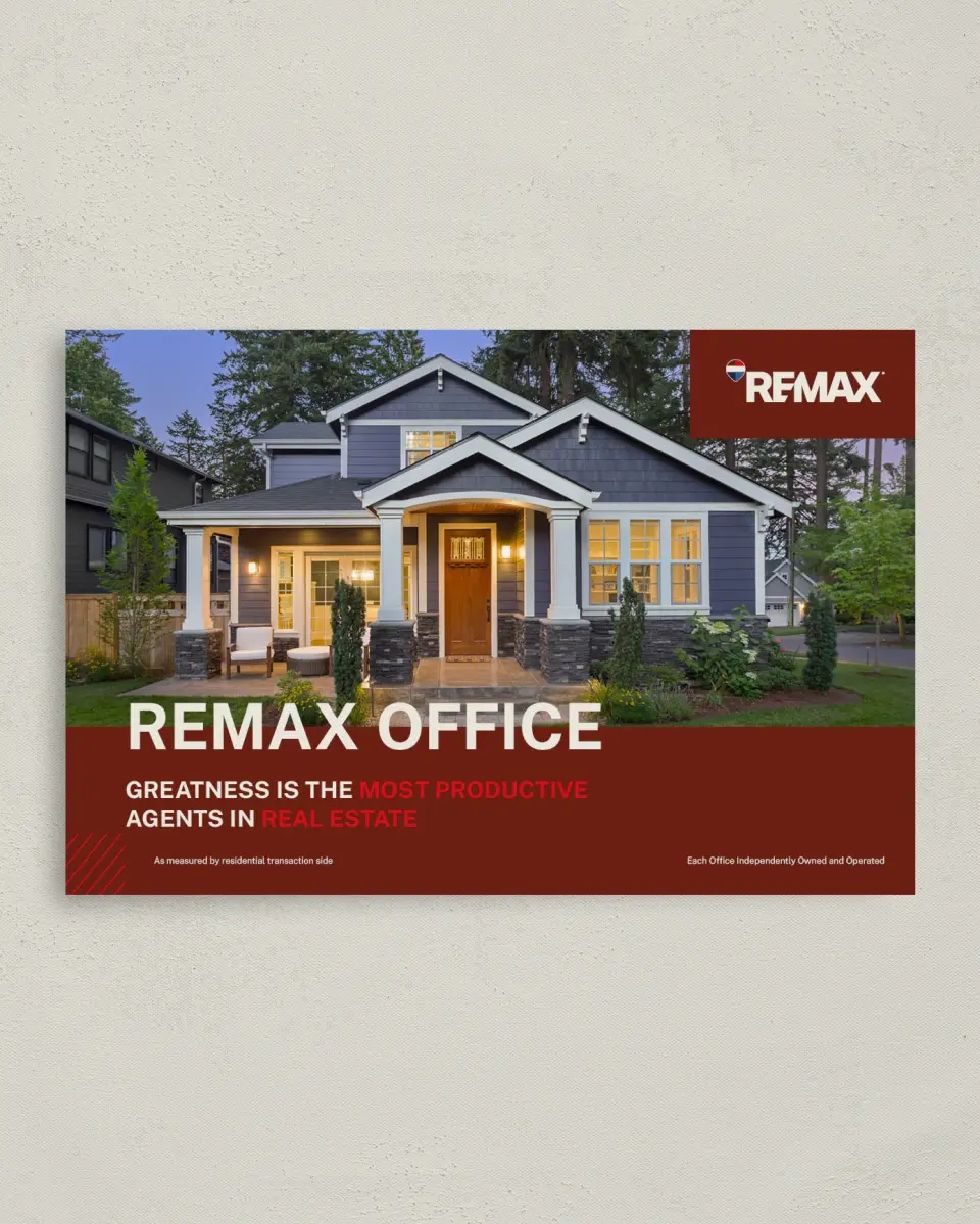 This is a 4" x 6" Business Note Card called REMAX Modern Edge printed in full color on Premium Smooth paper