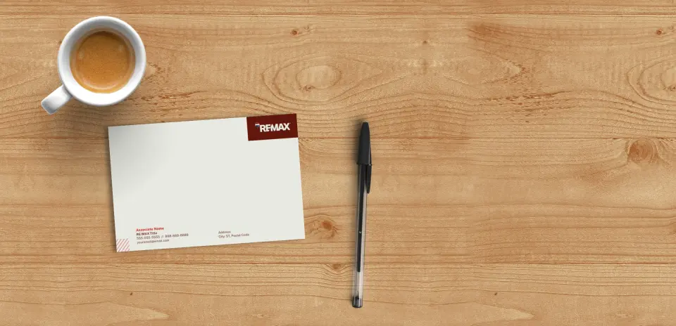 Flat Note Card Back View