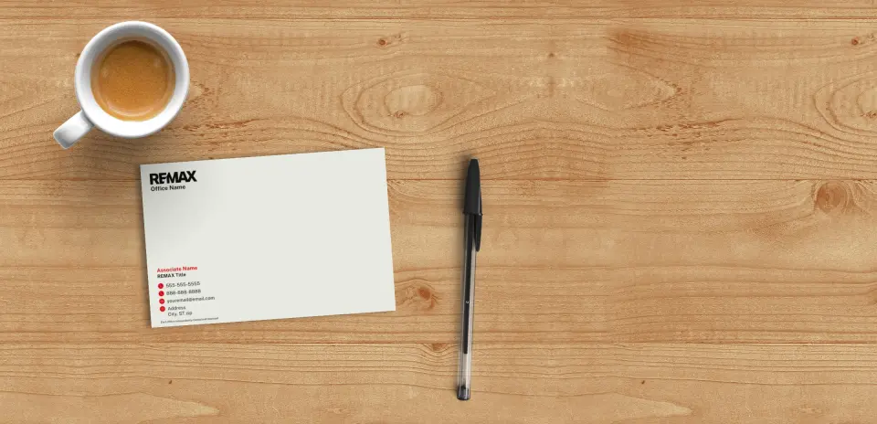 Flat Note Card Back View
