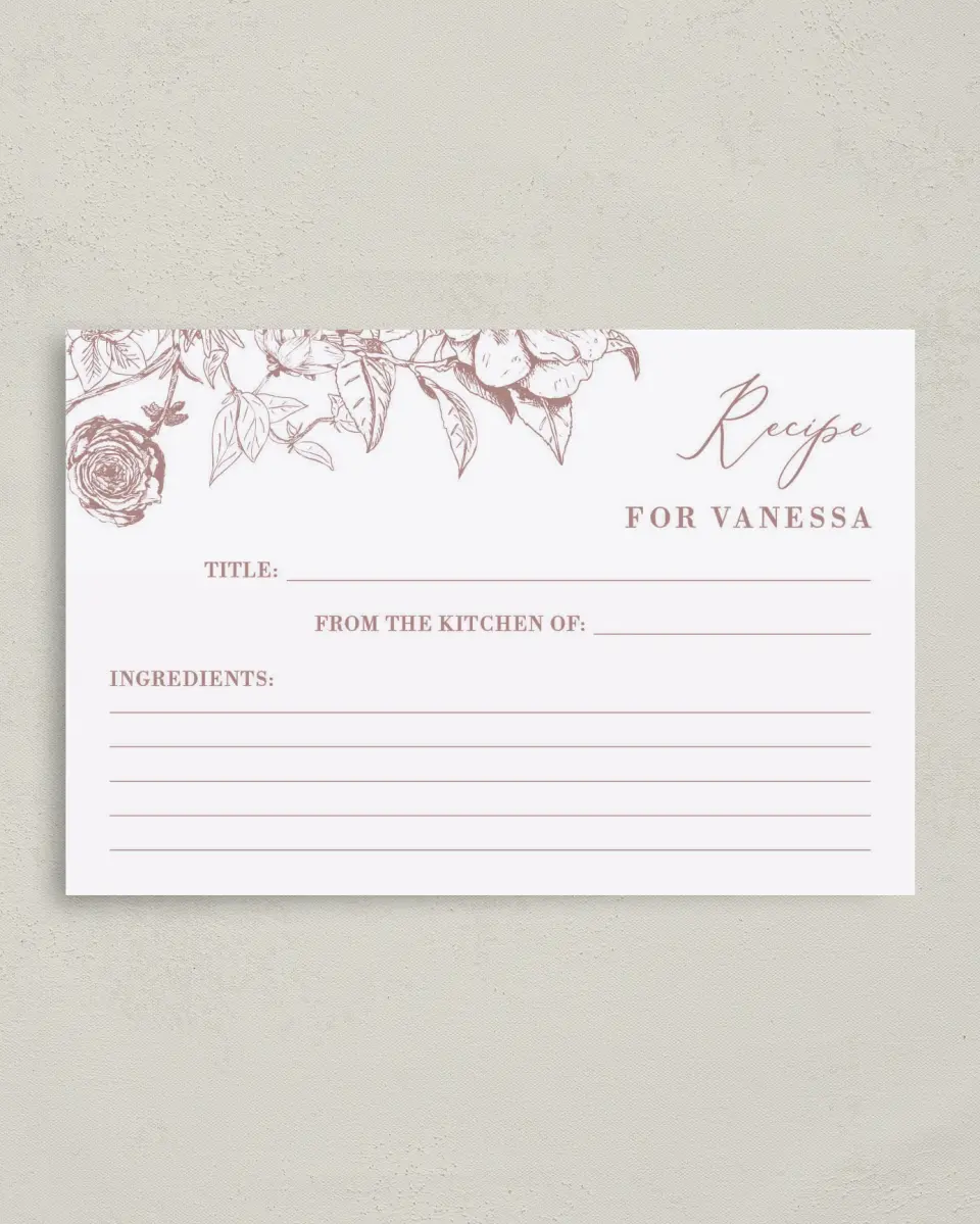This is a 4" x 6" Personal Stationery called Spring Floral printed in full color on Premium Smooth paper