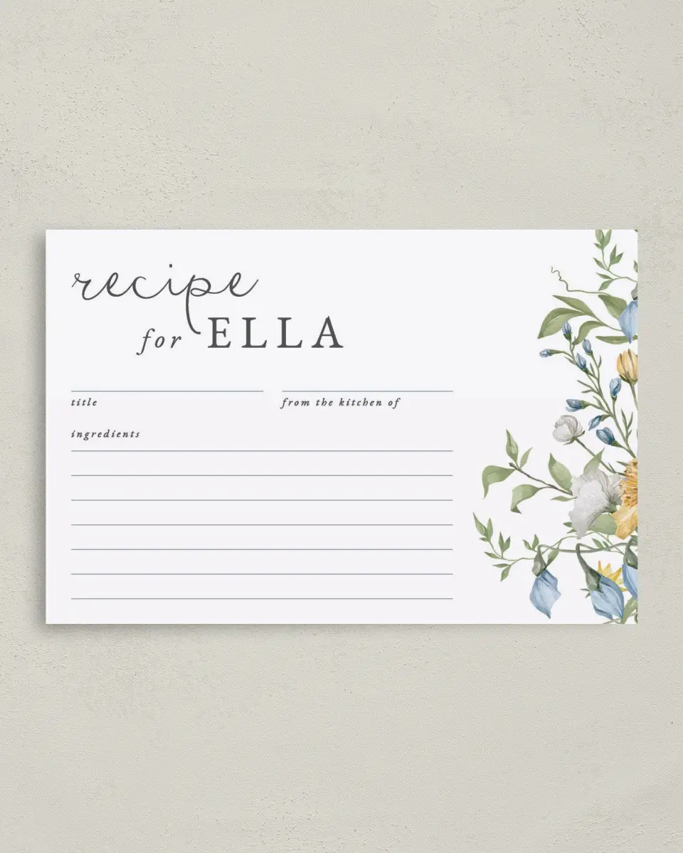 This is a 4" x 6" Personal Stationery called Garden Party printed in full color on Premium Smooth paper