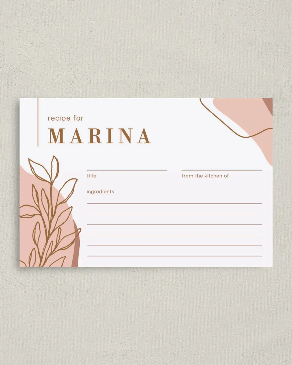 This is a 4" x 6" Personal Stationery called Contemporary Miss printed in full color on Premium Smooth paper
