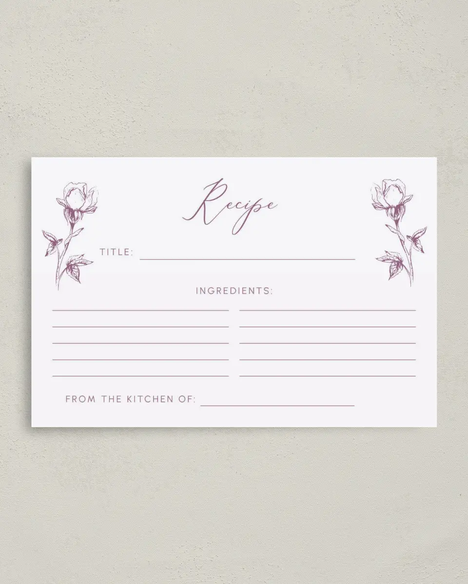 This is a 4" x 6" Personal Stationery called Softly Stated printed in full color on Premium Smooth paper