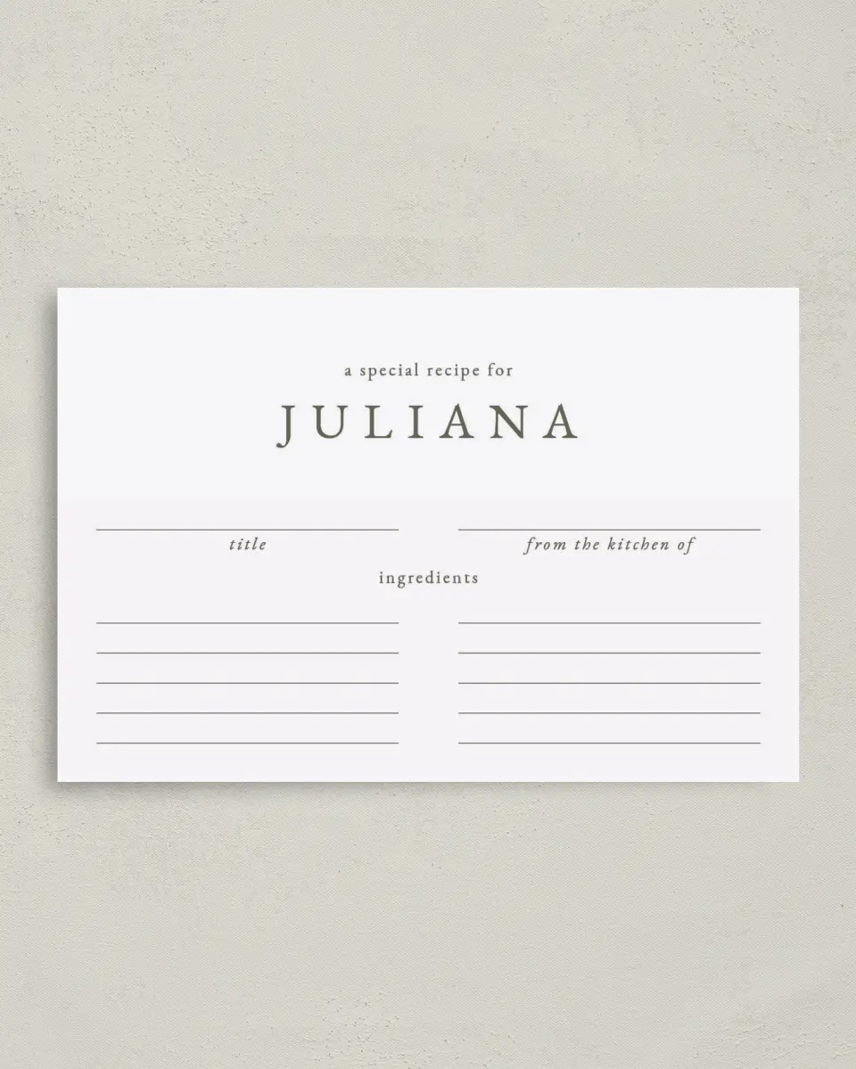 This is a 4" x 6" Personal Stationery called Modern Bride printed in full color on Premium Smooth paper