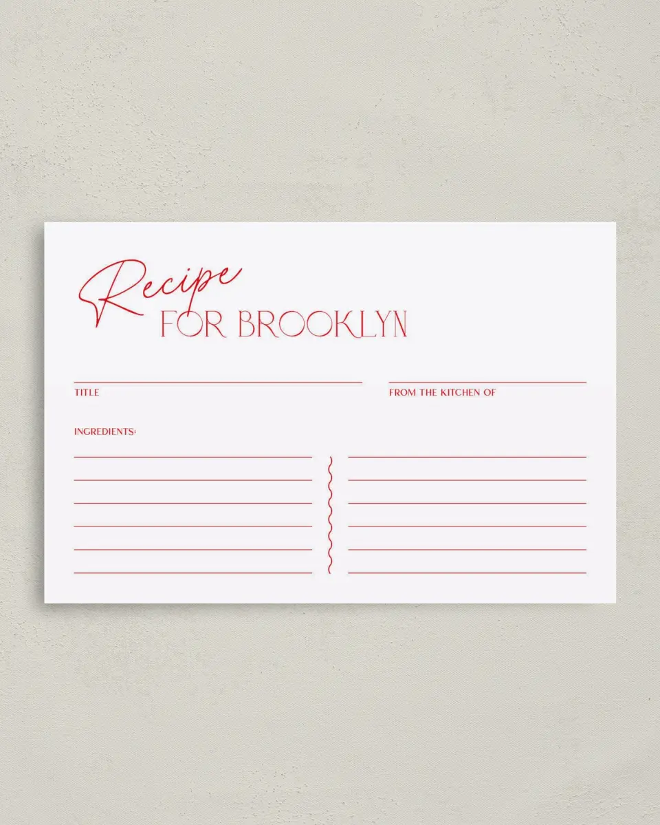 This is a 4" x 6" Personal Stationery called Contemporary Chic printed in full color on Premium Smooth paper