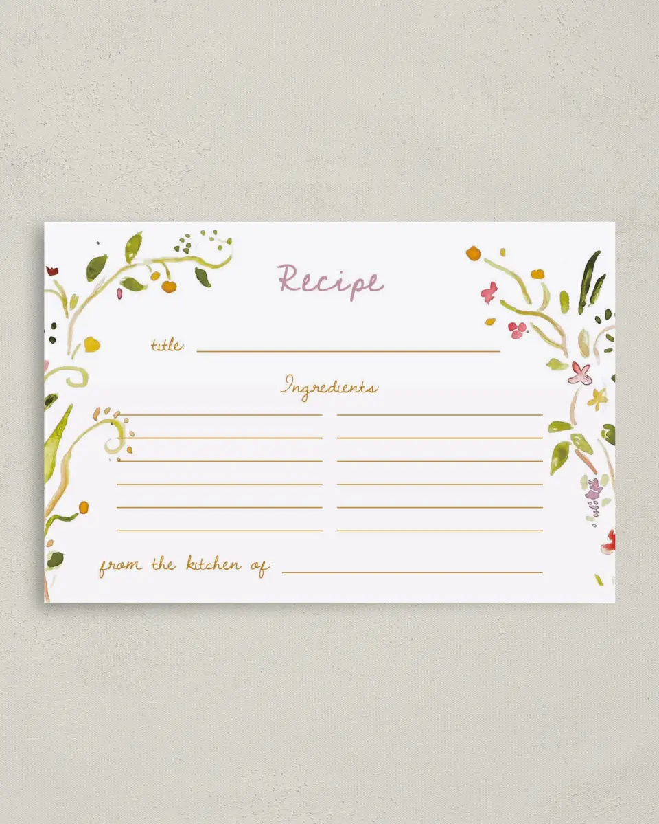 This is a 4" x 6" Personal Stationery called Fairy Garden printed in full color on Premium Smooth paper