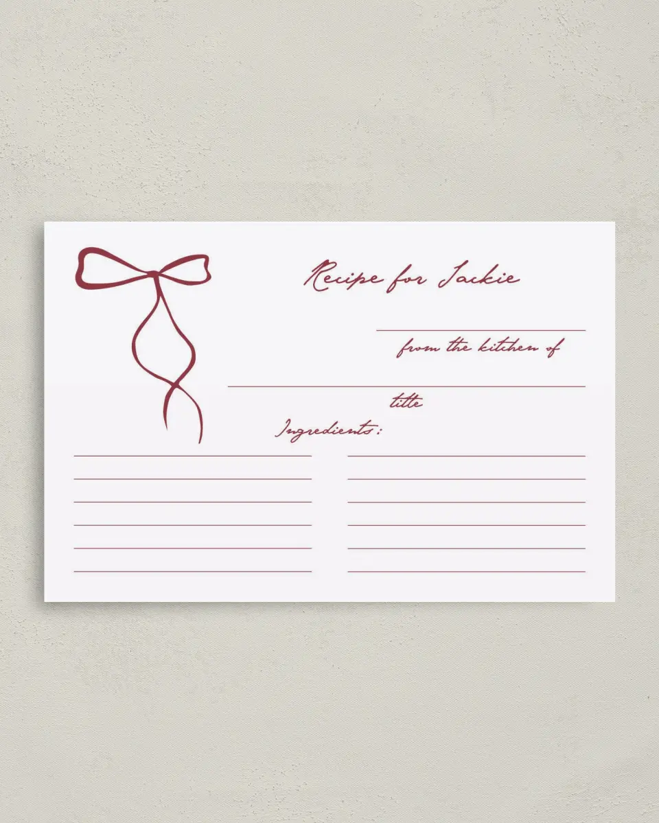 This is a 4" x 6" Personal Stationery called Tied the Knot printed in full color on Premium Smooth paper