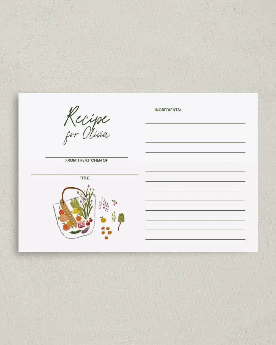 This is a 4" x 6" Personal Stationery called Fresh for You printed in full color on Premium Smooth paper