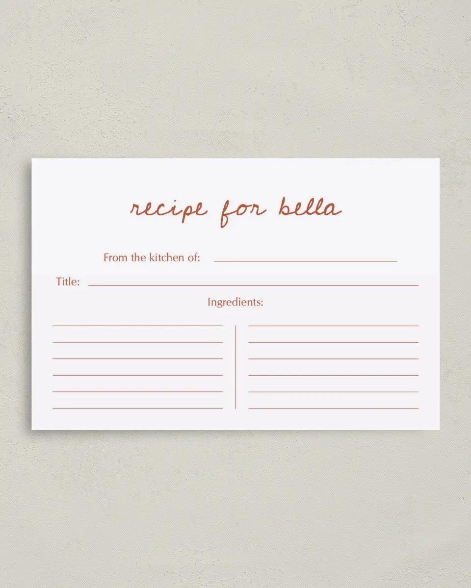 This is a 4" x 6" Personal Stationery called Bridal Bells printed in full color on Premium Smooth paper